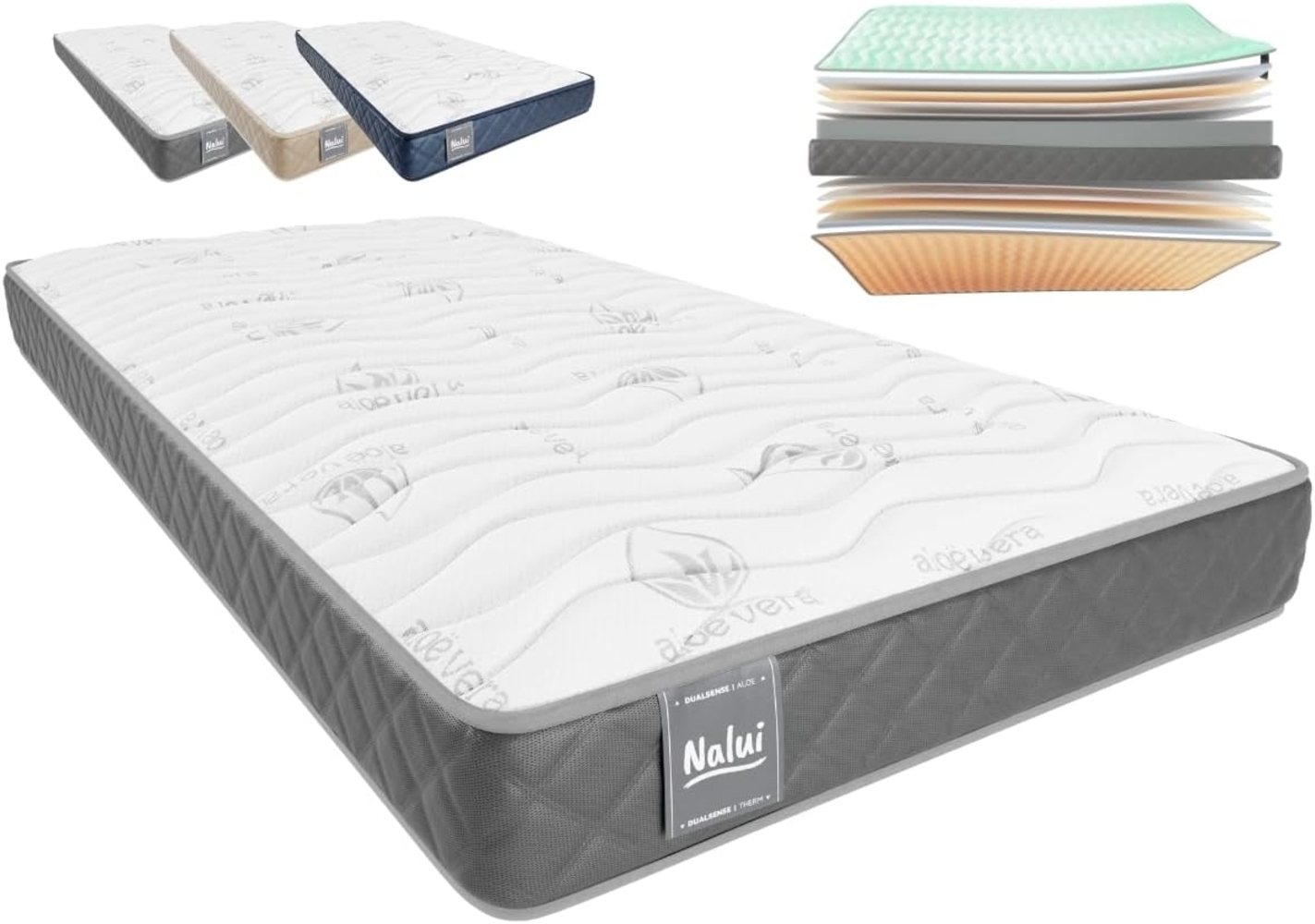 Don descanso MULHACEN Matratze für Nestbett, Memory-Schaum, Höhe ± 15 cm, 200x200 cm Bild 1