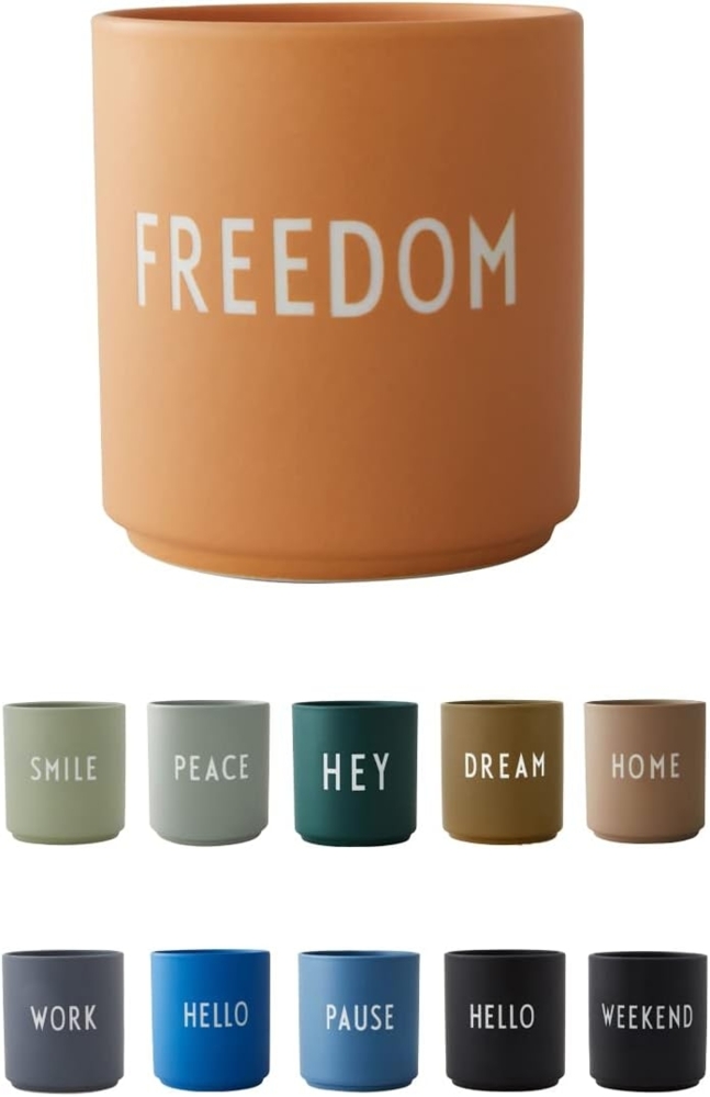 Design Letters Tasse Becher Favourite Cup Freedom Orange Bild 1