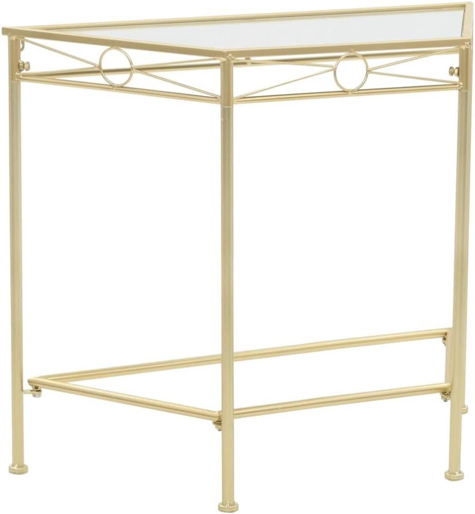 vidaXL Beistelltisch Vintage-Stil Metall 87x34x73 cm Gold 245934 Bild 1