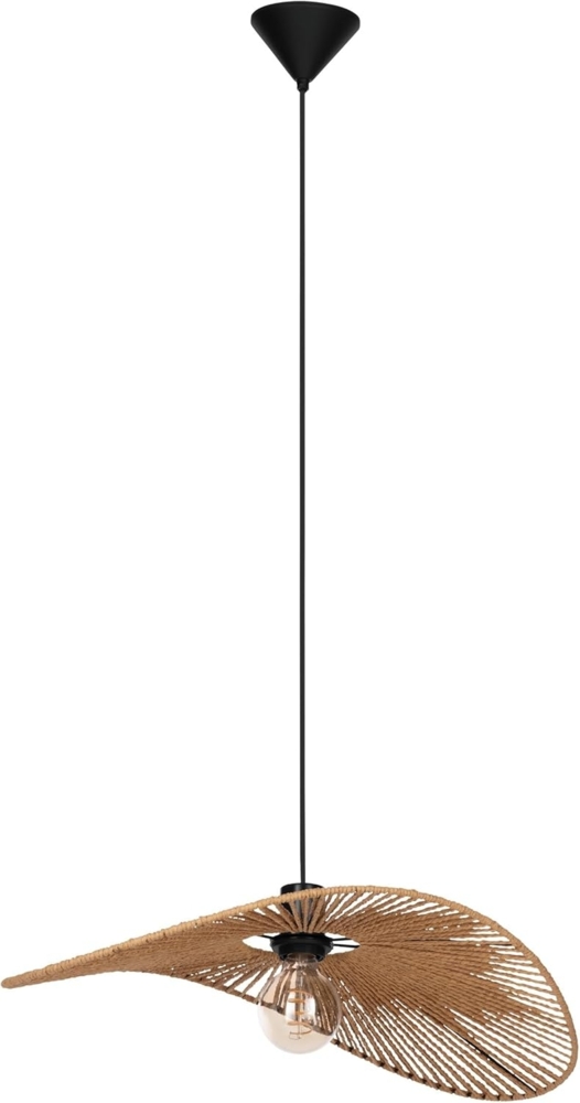 Eglo Pendelleuchte Siruela schwarz natur 56 x 40 x 110 cm E27 Bild 1