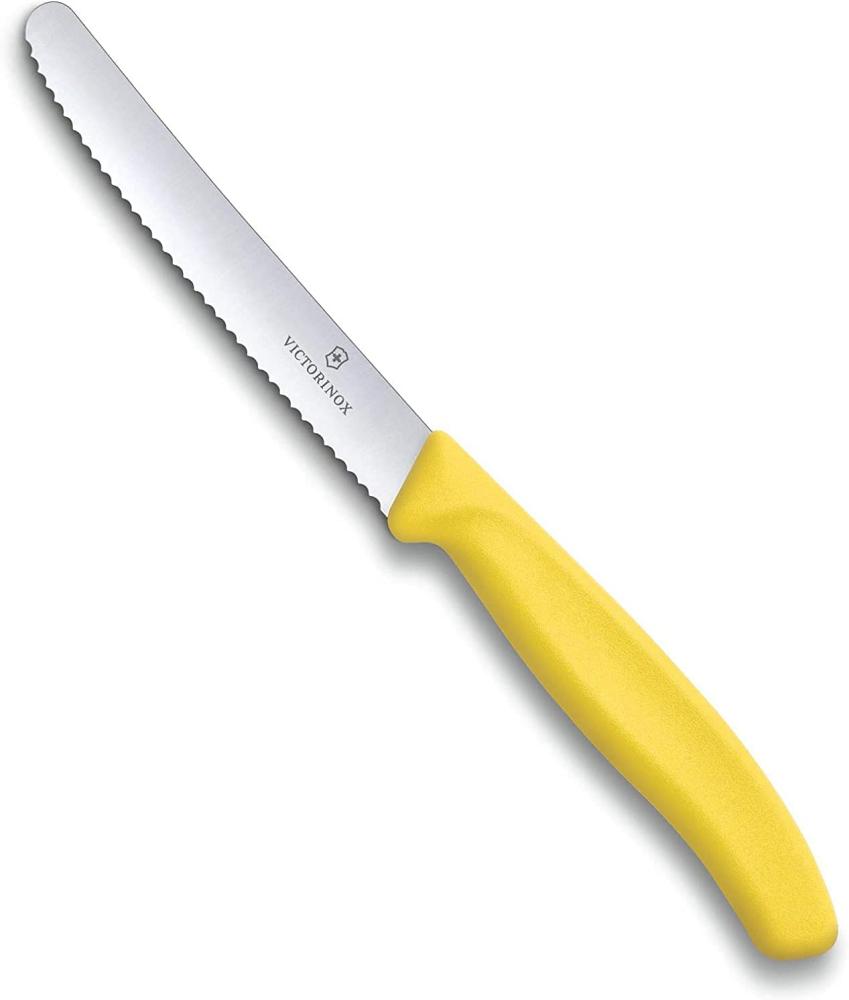 VICTORINOX Gemüsemesser Swiss Classic silber, gelb glänzend, poliert, Klinge: 11,0 cm Bild 1