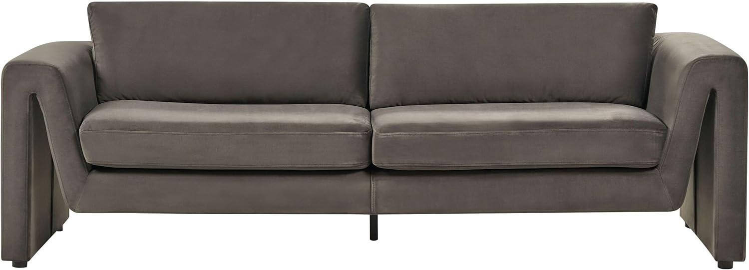 3-Sitzer Sofa Samtstoff graphitgrau MAUNU Bild 1