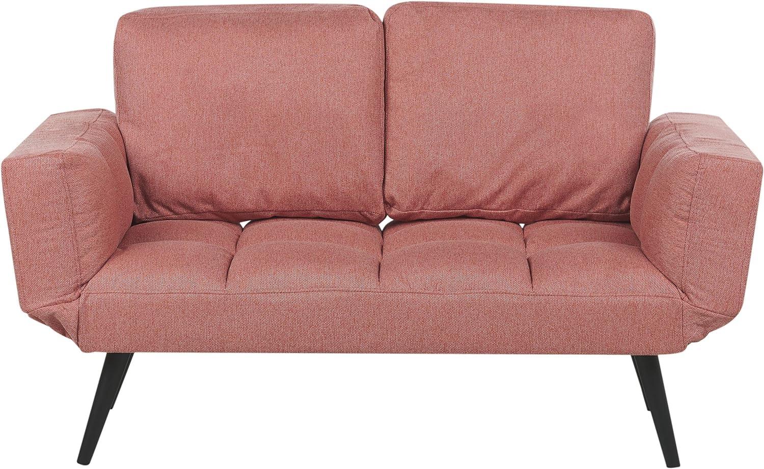 Beliani 'BREKKE' 2-Sitzer Schlafsofa, Rosa Bild 1