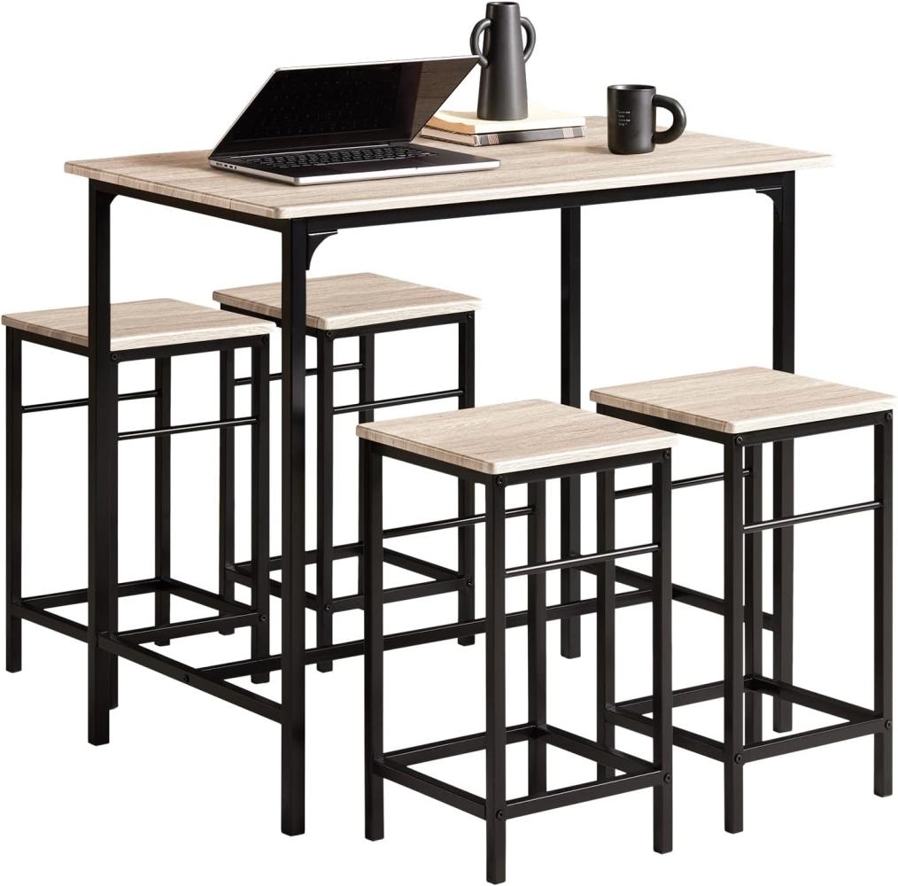 SoBuy® OGT11-N Bartisch Set 5-teilig Esstisch Bistrotisch mit 4 Stühlen Sitzgruppe Bild 1