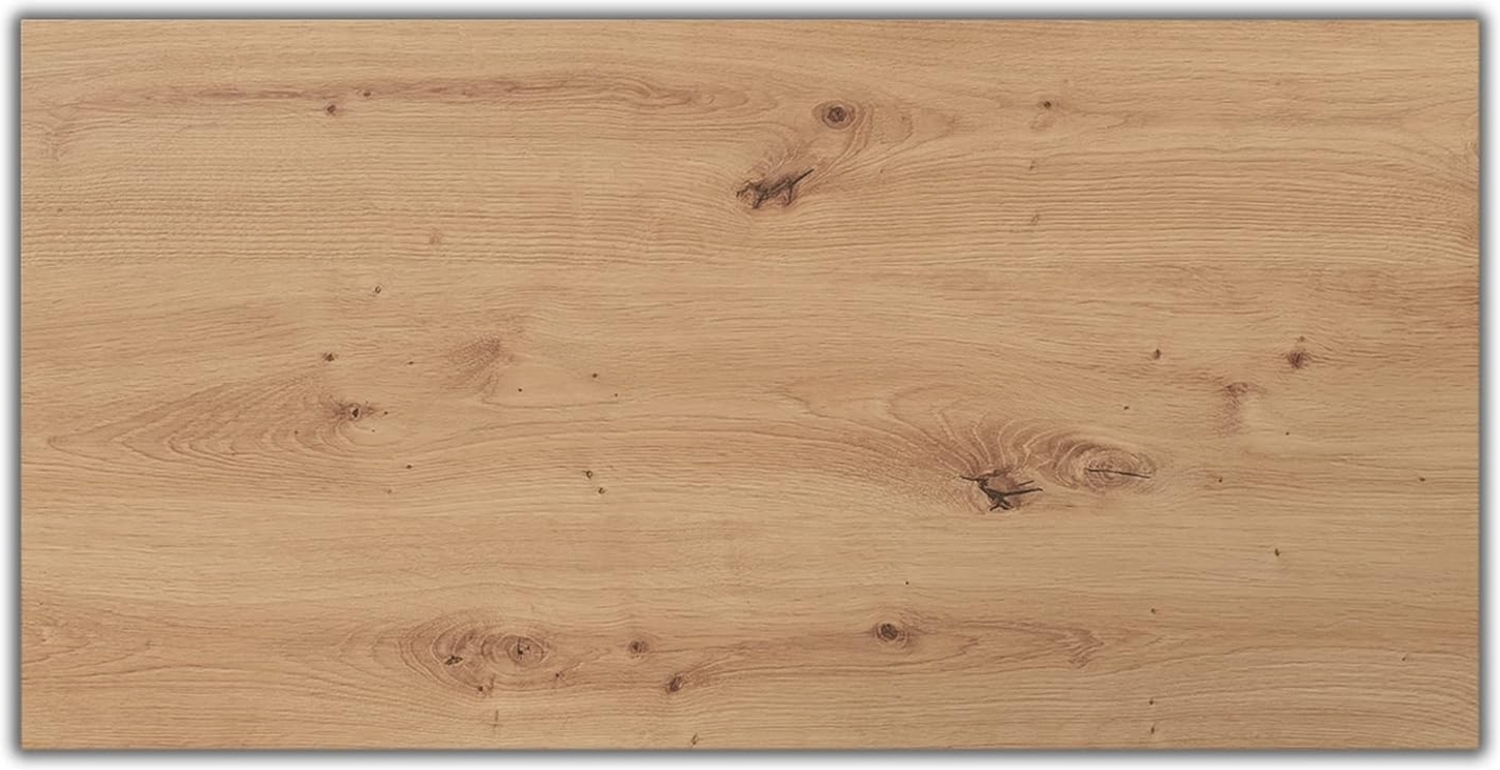 bümö® stabile Tischplatte 2,5 cm stark - DIY Schreibtischplatte aus Holz | Bürotischplatte belastbar mit 120 kg | Spanholzplatte, Platte für Büro, Tisch & mehr (Rechteck: 200x100 cm, Asteiche) Bild 1