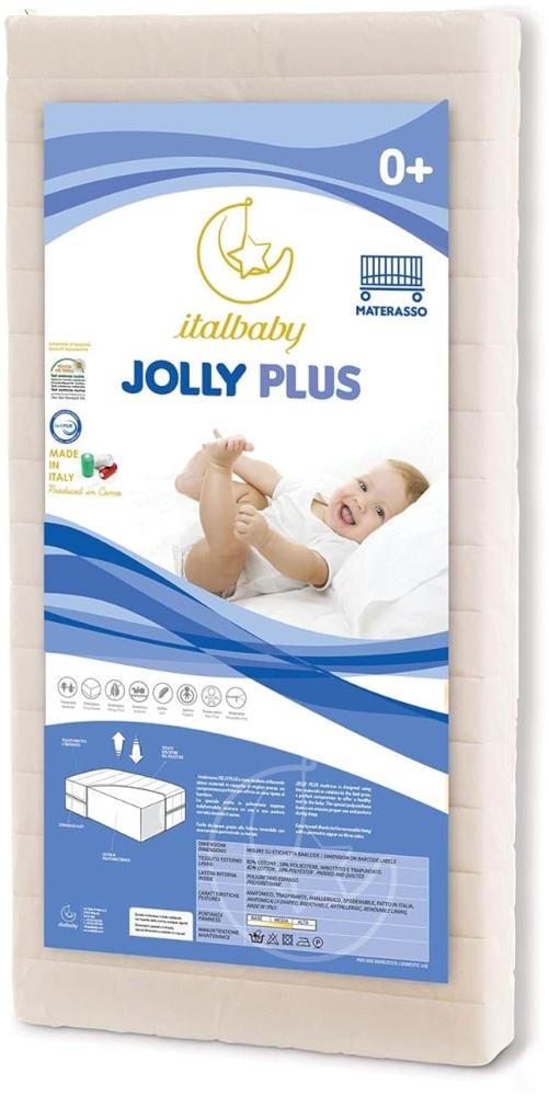 ITALBABY 010. 0310 Matratze für Babybett, 60 x 125 x 12 cm, abnehmbar, beige Bild 1