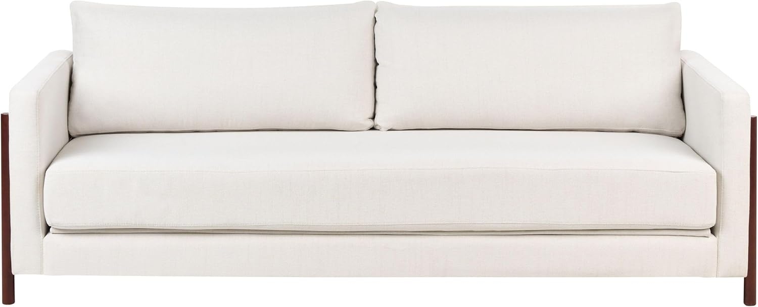 Schlafsofa 3-Sitzer ORSA Stoff Cremeweiß Bild 1