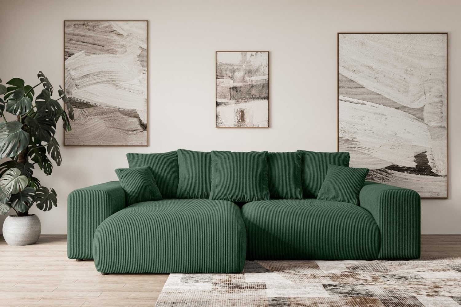 ALTDECOR Ecksofa ESKAR-L, Couch mit Schlaffunktion, Wohnzimmer - Wohnlandschaft, Corner Sofa Bett Eckcouch Couch L-Form Schlafcouch Ausziehbar Bild 1