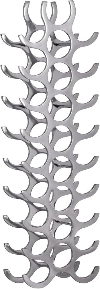 Wohnling Weinregal Design 98 cm für 27 Flaschen Aluminium Silber Bild 1