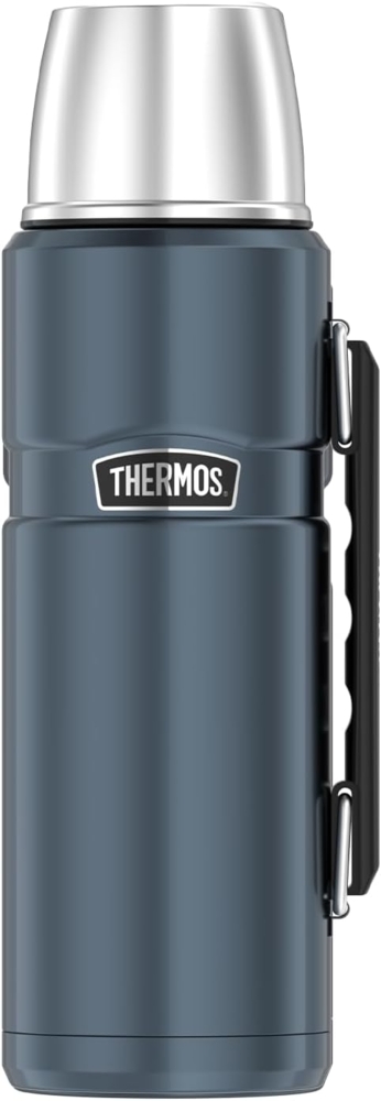 THERMOS STAINLESS KING Thermosflasche ice grey 1,20l - Edelstahl, absolut dicht, mit Trinkbecher und Griff, 24h heiß & 24h kalt, spülmaschinenfest, BPA-frei Bild 1