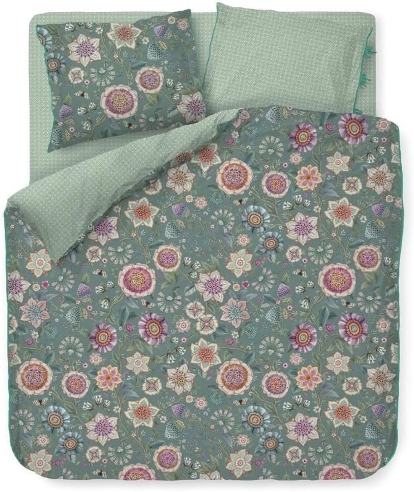 Pip Studio Bettwäsche-Set Viva Las Flores Grün (135x200cm) 320327 Bild 1