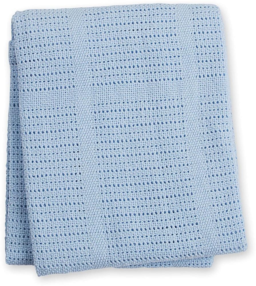 lulujo Strickdecke blau 80x100 cm Bild 1