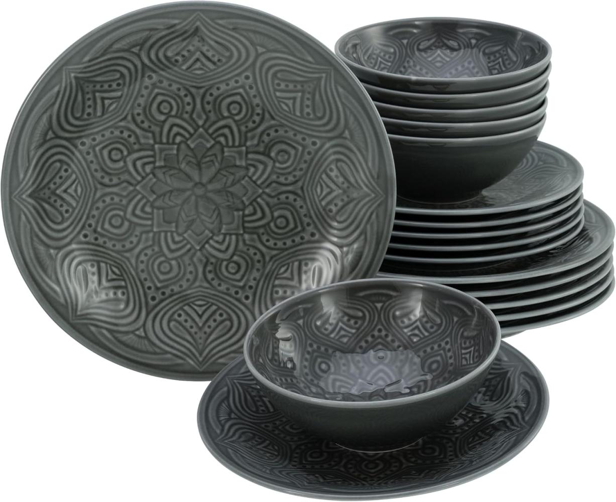 CreaTable 21627 Tafelservice Orient Mandala für 6 Personen, Porzellan (1 Set, 18-teilig) Bild 1