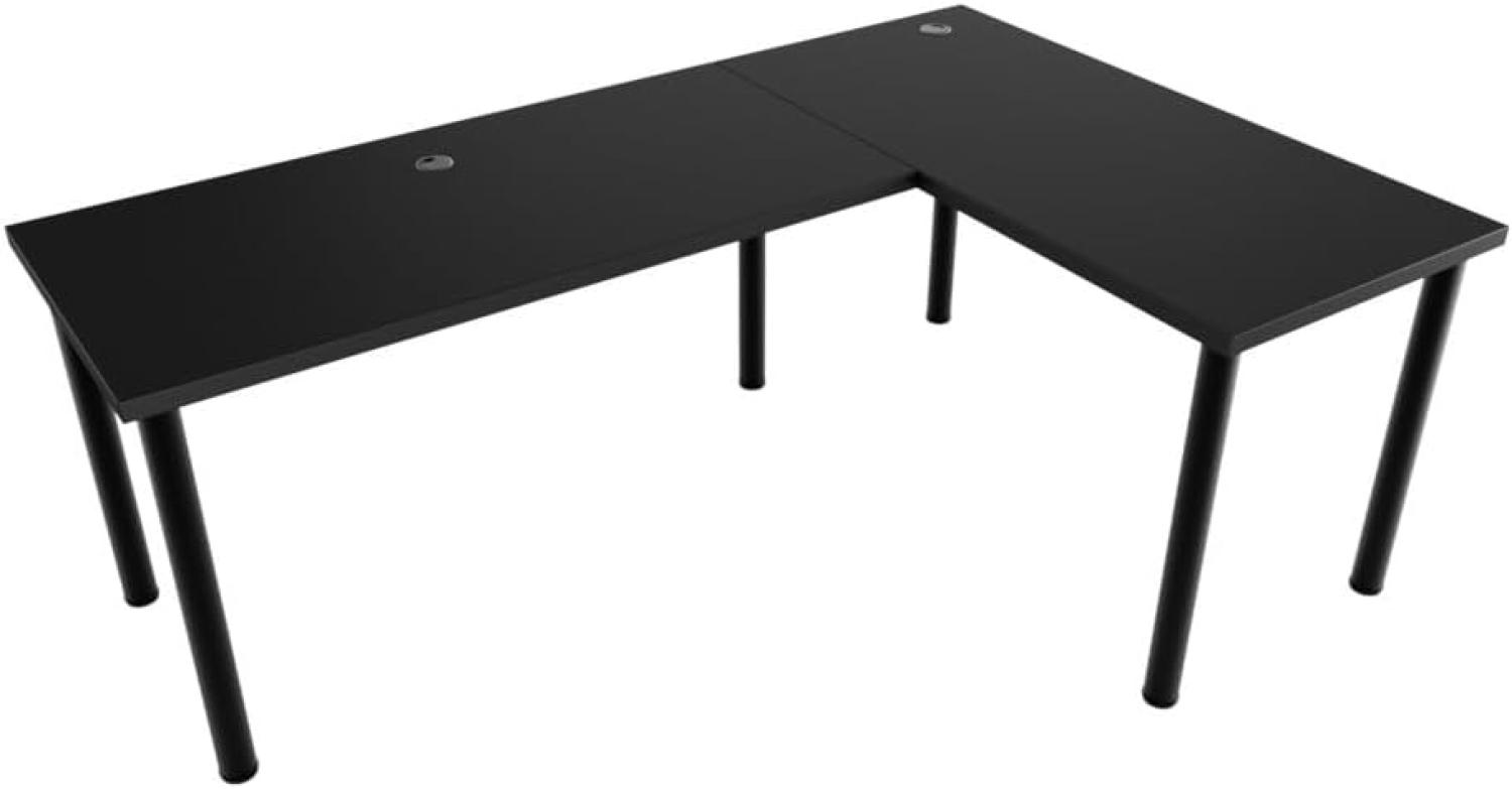 Eck-Computertisch LOOK N, 200/135x73-76x65, schwarz, recht Bild 1