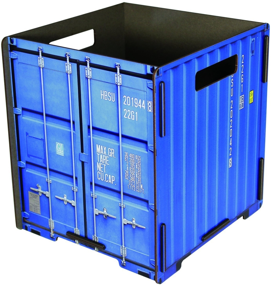 Werkhaus - Papierkorb "Container" Blau CO1031 Mülleimer Abfalleimer Papierkörbe Bild 1