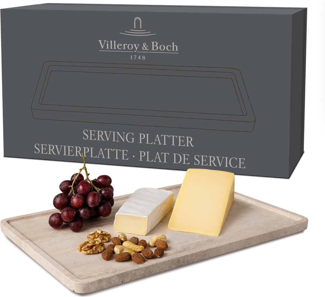 Villeroy & Boch Manufacture Travertine Servierplatte 40,5 x 28,2 cm - DS Bild 1