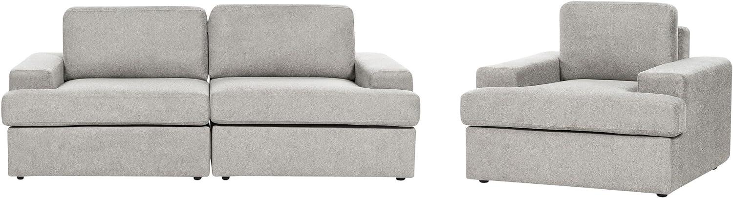 Sofa Set hellgrau 4-Sitzer ALLA Bild 1