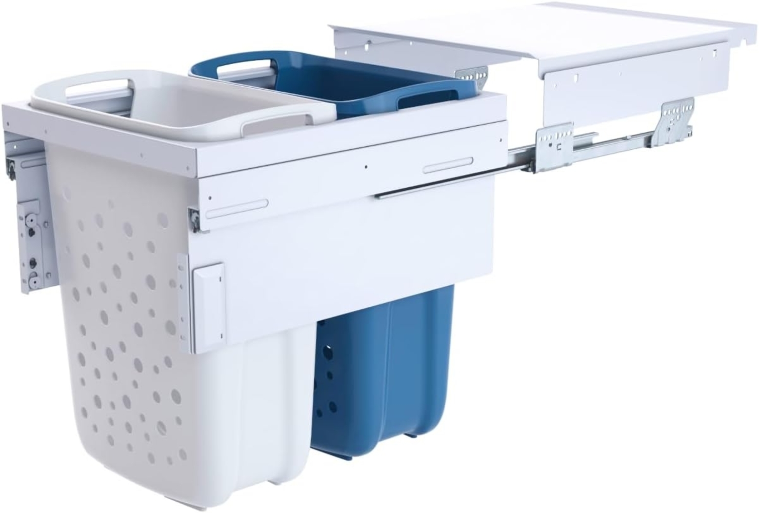 Hailo 3270461 LAUNDRY CARRIER 450 Wäschesortierer 2-fach mit Überauszug und Dämpfung / HAILO 3270-46 / Wäschebox / Wäschekorb Bild 1