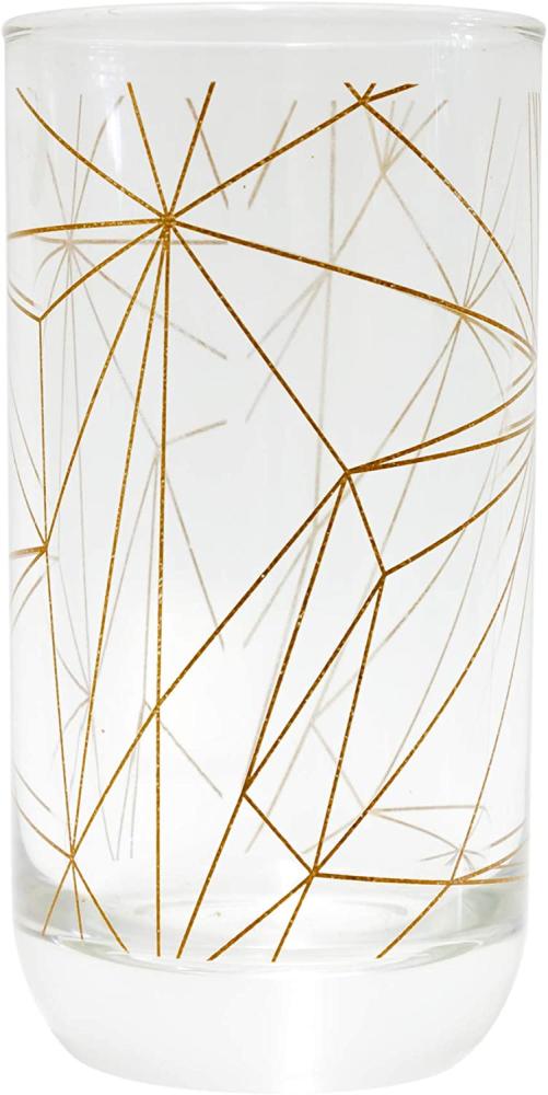 longdrink Geo 6,5 x 12,5 cm Glas transparent-bronze Bild 1