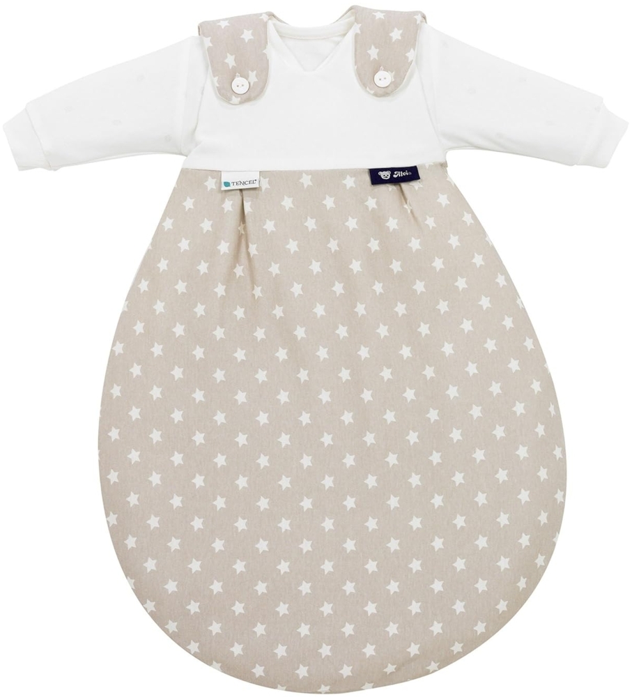 Alvi Baby Mäxchen 3-tlg. Tencel Stars beige 608-6 68/74 Bild 1
