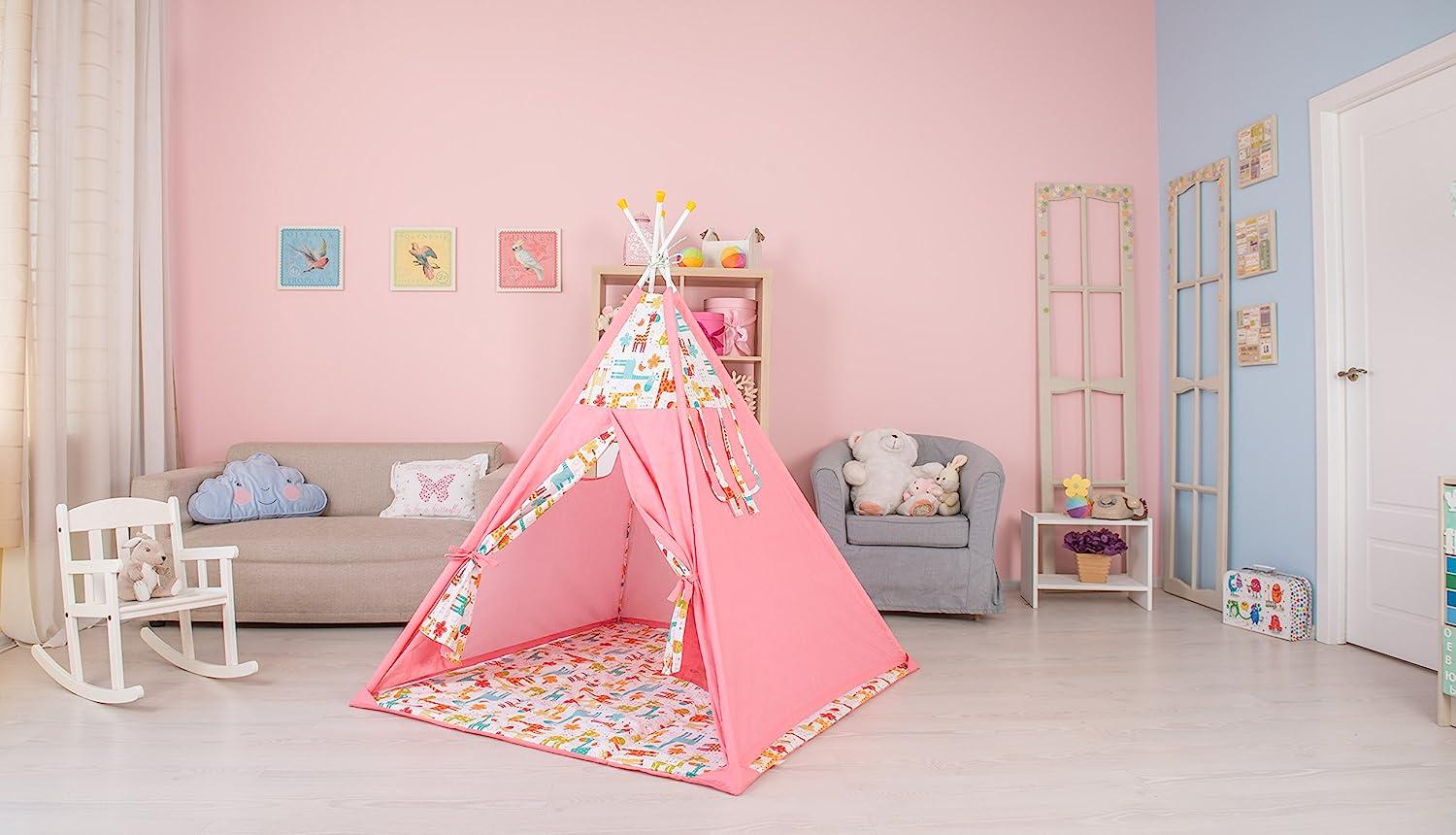 Polini Kids Tipi inkl. Tasche rosa Bild 1