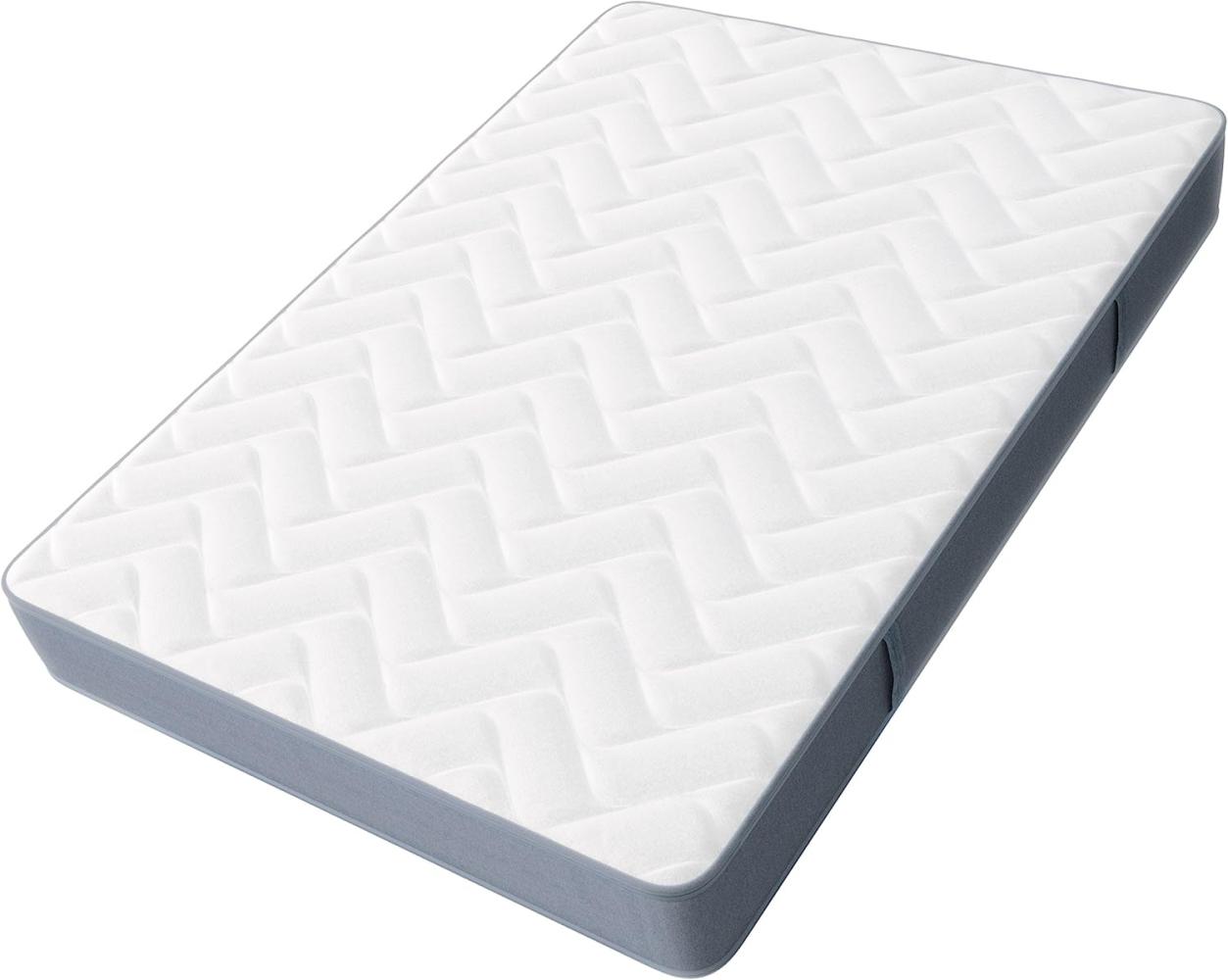 Hilding Sweden Pure Twocore weiß/Mittelfeste 7-Zonen Matratze, mit Sommer-und Winterseite, für alle Schlaftypen (H2-H3)/200 x 90 x 22 cm, Kaltschaummatratze, Schaumstoff, weiß und grau Bild 1