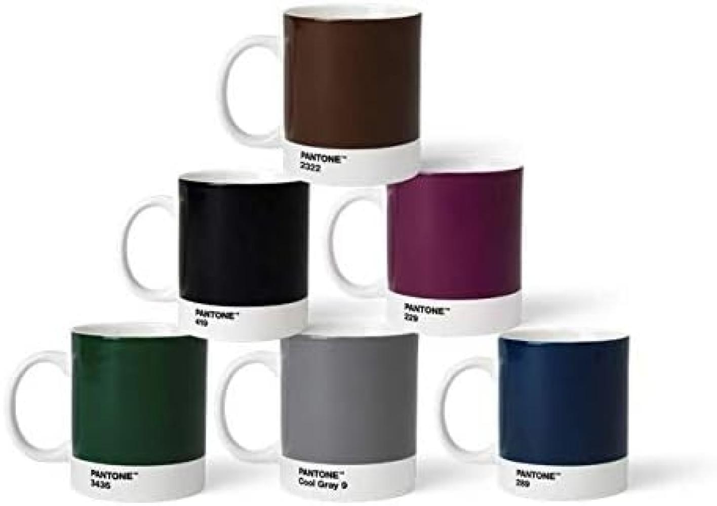 Pantone BecherSet3 Porzellan Becher 6er-Set, 6 Kaffeetassen à 375 ml, Coffee, mit Henkel, spülmaschinenfest, Naturfarben Bild 1