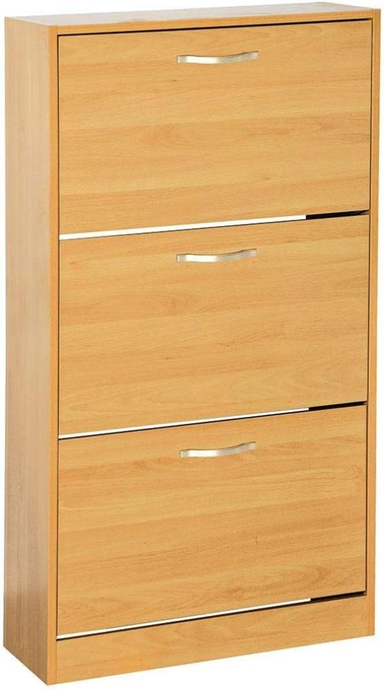 Vida Designs Schuhaufbewahrung Schuhschrank mit 3 Schubladen Schrank Pull Down Holz Möbel Einheit, Kiefer Bild 1