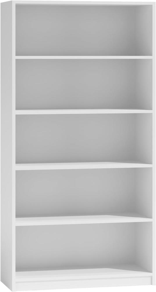 OGGI Oropesa R80 Hohes Bücherregal Fünf Regale SchlafzimmerAufbewahrungseinheit Aufbewahrungsregale Bücherregale und Regaleinheiten Bücherregaleinheit 80 x 30 x 182 cm, Weiß Bild 1