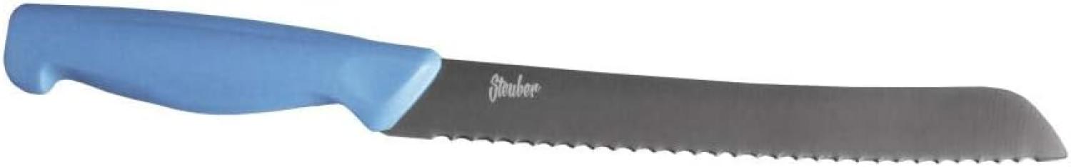 Steuber Brotmesser Wellenschliff 32 cm scharfe Klinge für harte Krusten blau Bild 1