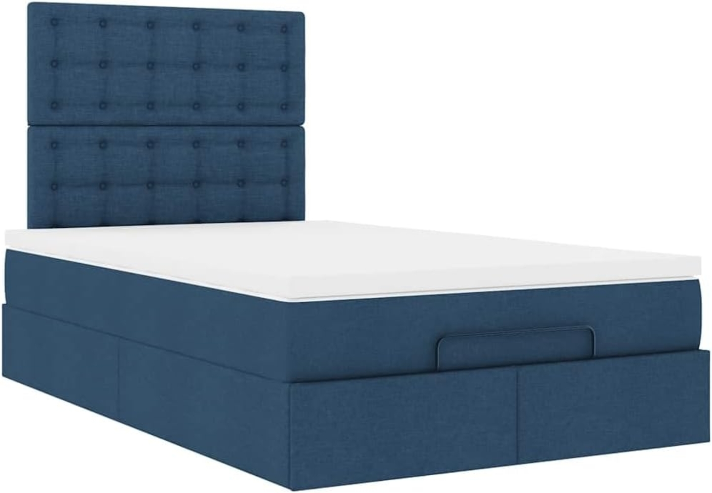 Ottoman-Bett mit Matratze Blau 120x190 cm Stoff 3313312 Bild 1