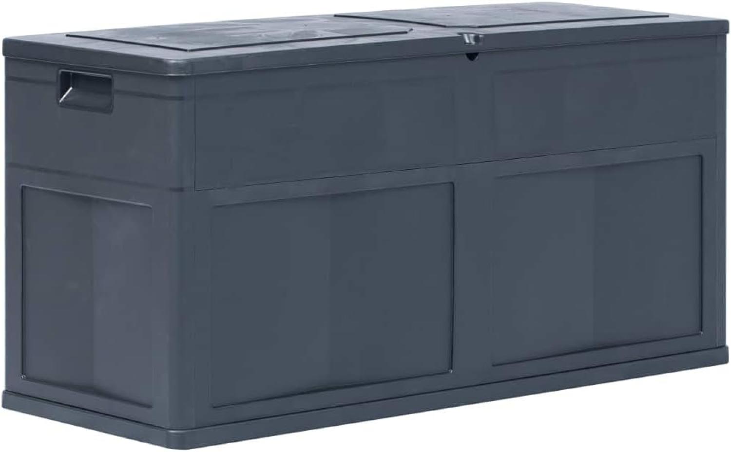 vidaXL Garten-Aufbewahrungsbox 320 L Schwarz 45688 Bild 1