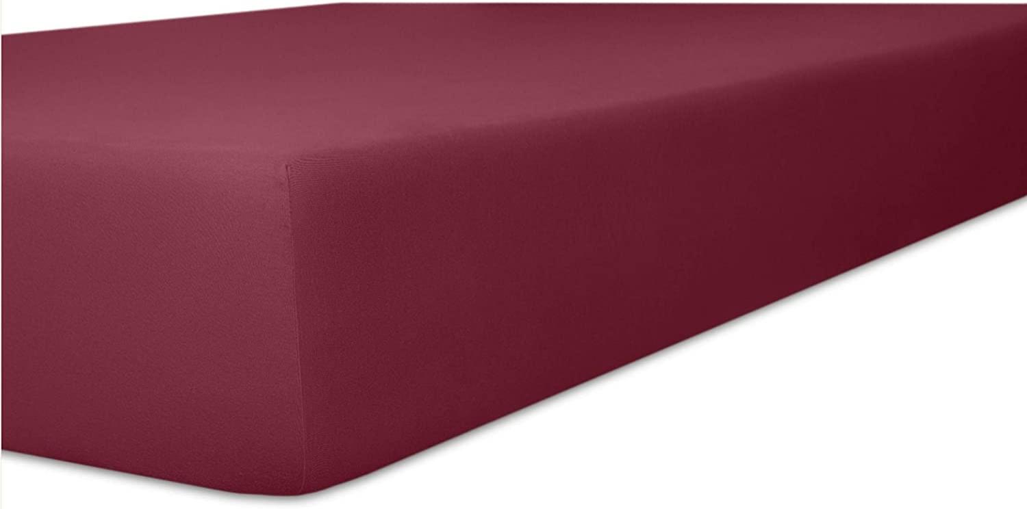 Kneer Qualität 22 Vario-Stretch Topper-Spannbetttuch 120x200x4-12 cm 49 burgund Bild 1