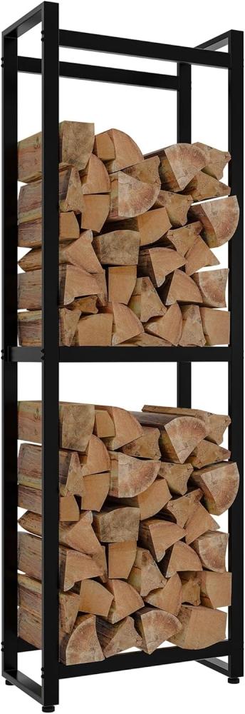 CLP Kaminholzregal Morson, BxTxH:50x25x150 cm, Holzständer aus pulverbeschichtetem Stahl Bild 1