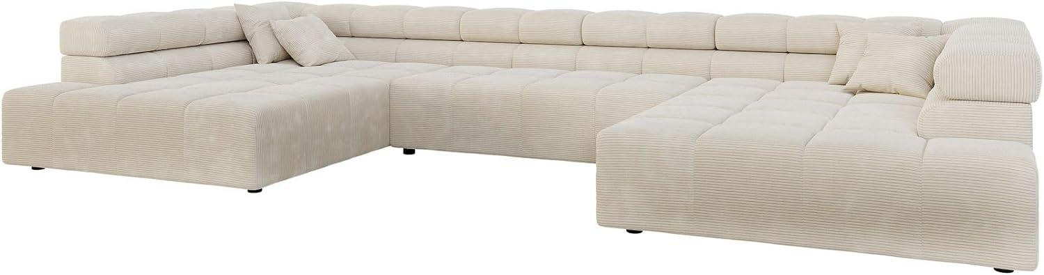 Wohnlandschaft Phia 430x220 cm Cord Beige Bild 1