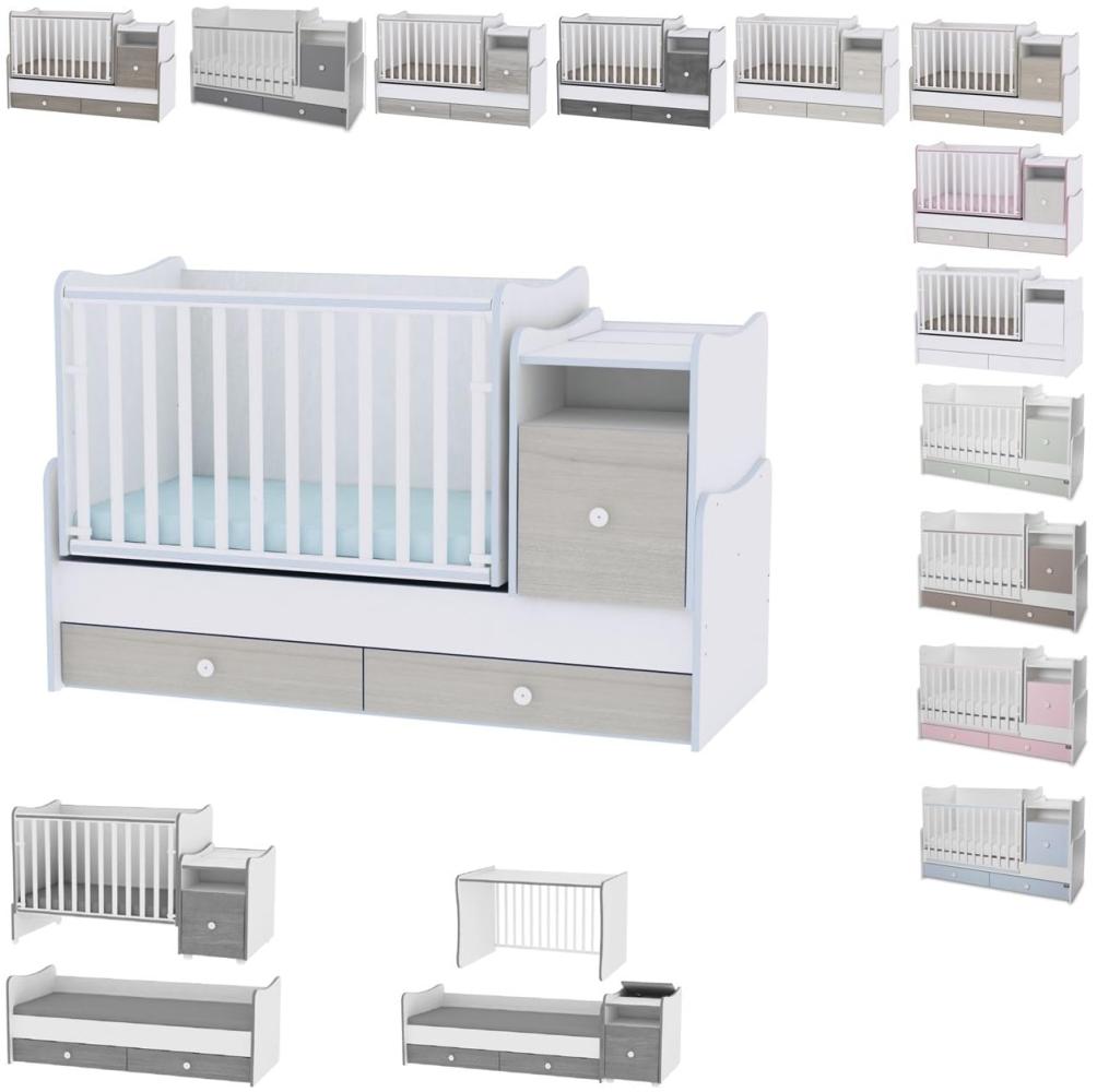 Lorelli 'Trend Plus NEW' Babybett Schaukelfunktion Kommode Schreibtisch hellblau Bild 1