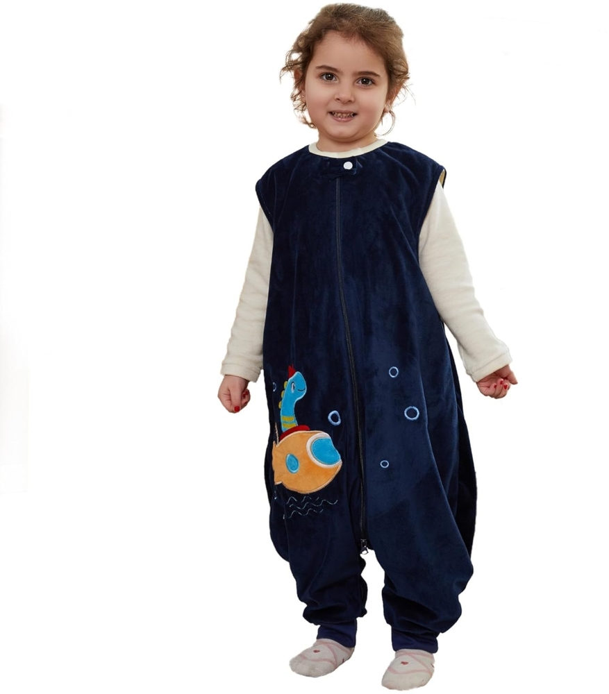 XQ&XG Baby Schlafsack mit Füßen 1.5 Tog,Babyschlafsack mit Beinen,Kinderschlafsack für mädchen und Junge,U-Boot,5-6 Jahre Bild 1