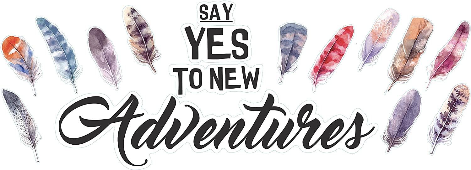 PLAGE Deko Wandaufkleber - Say yes to New Adventures, Vinyl, Colorful, 68 x 0.1 x 24 cm Bild 1