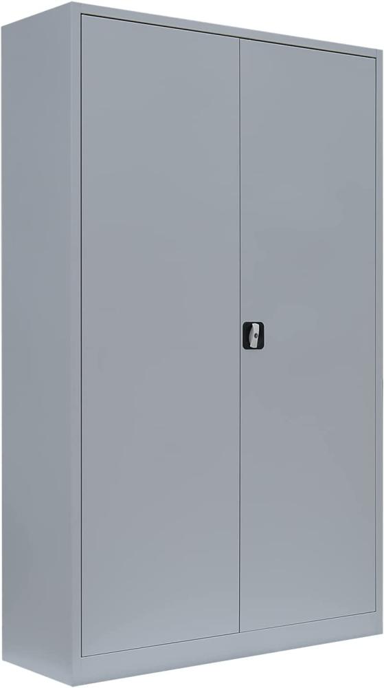 Stahl-Aktenschrank Kolloss Metallschrank abschließbar Büroschrank Stahlschrank 195 x 120 x 60cm verschiedene Farben 530380-530389 RAL 7035/7035 lichtgrau Bild 1