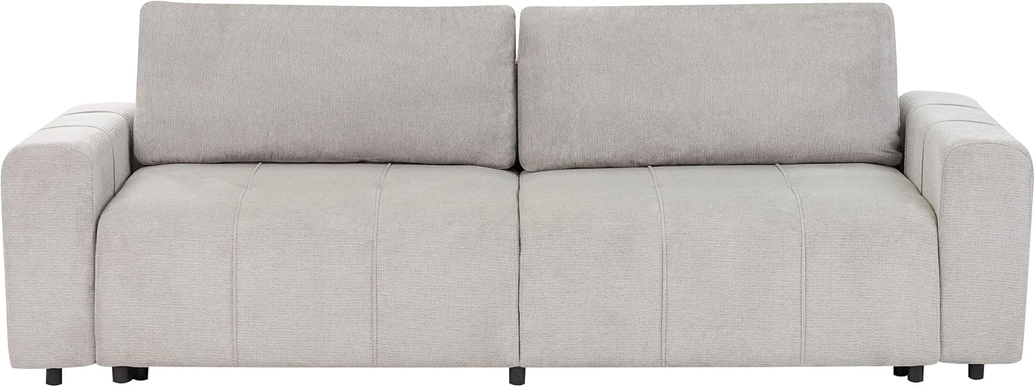 3-Sitzer Schlafsofa Stoff hellgrau mit Stauraum INNVIK Bild 1