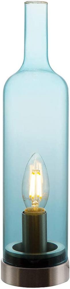 Nino Leuchten Tischlampe Wohnzimmer Tischleuchte Glas blau Flasche 50090116 Bild 1