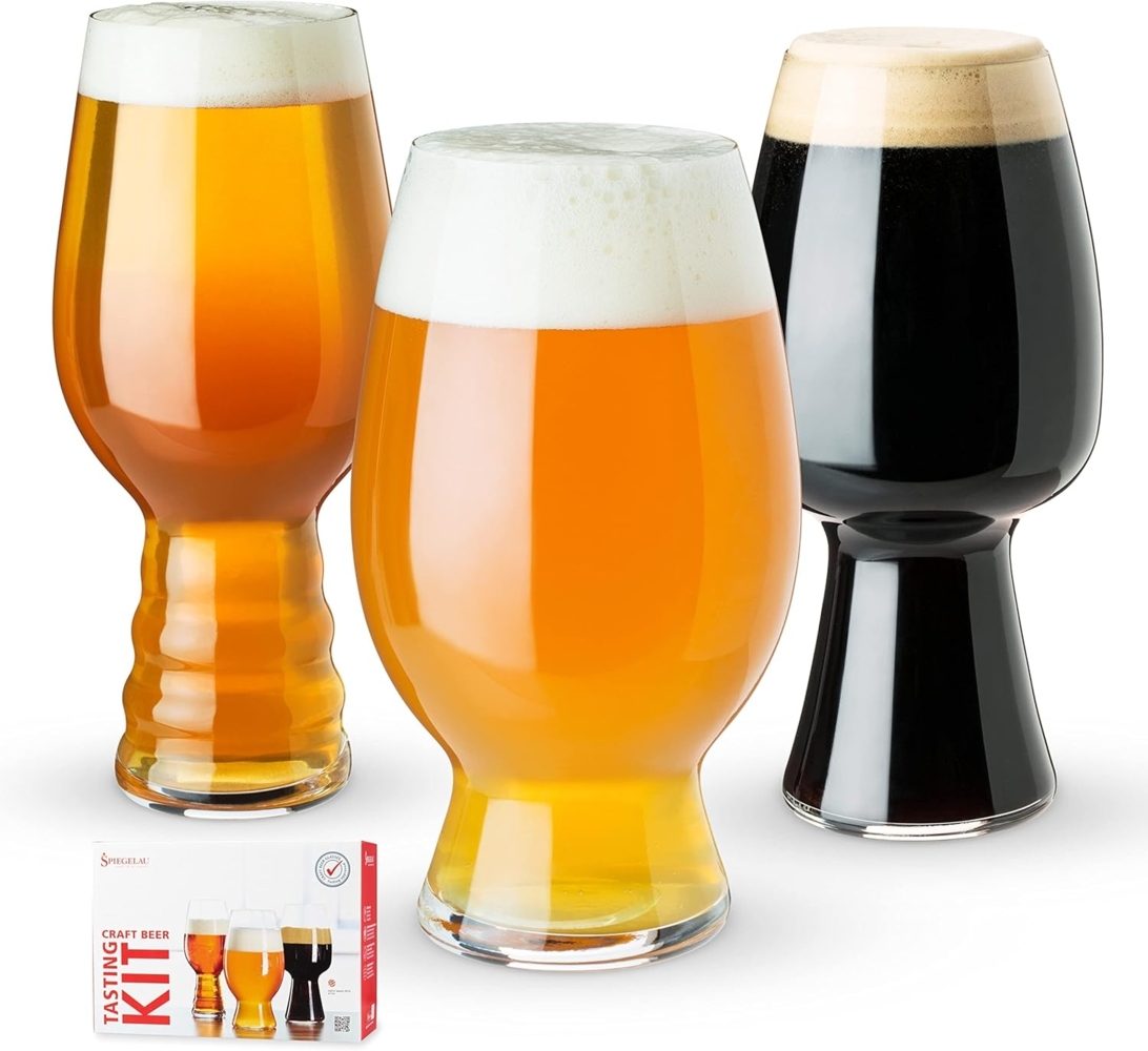 Spiegelau & Nachtmann 3-teiliges Kraftbier-Glas-Set, Tasting-Kit, Kristallglas, 540, 600, 750 ml, 4991693, Craft Beer Glasses Bild 1