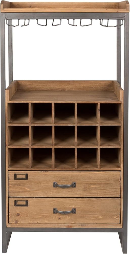 Weinschrank Weinregal EDGAR im Vintage Style Bild 1