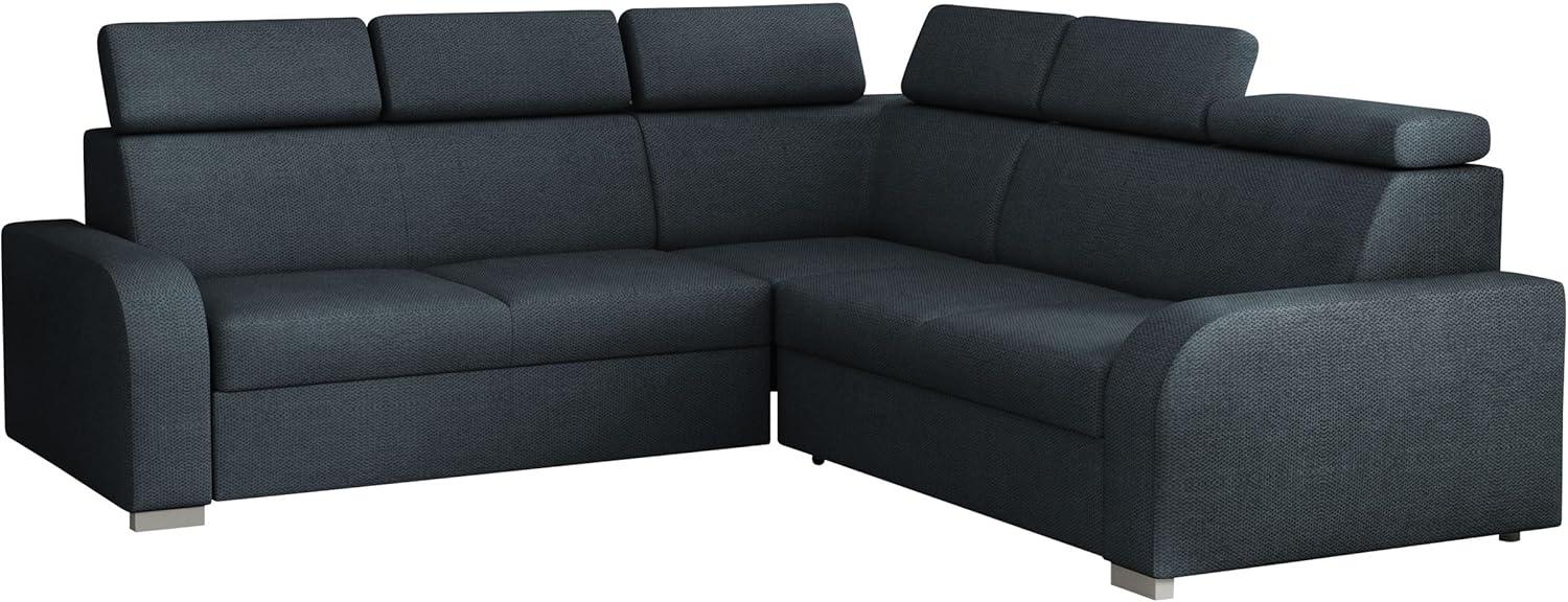 Ecksofa Apollo 2rR2p mit Schlaffunktion und Bettkasten, L-Form, Einstellbare Kopfstützen (Farbe: Crown 15) Bild 1