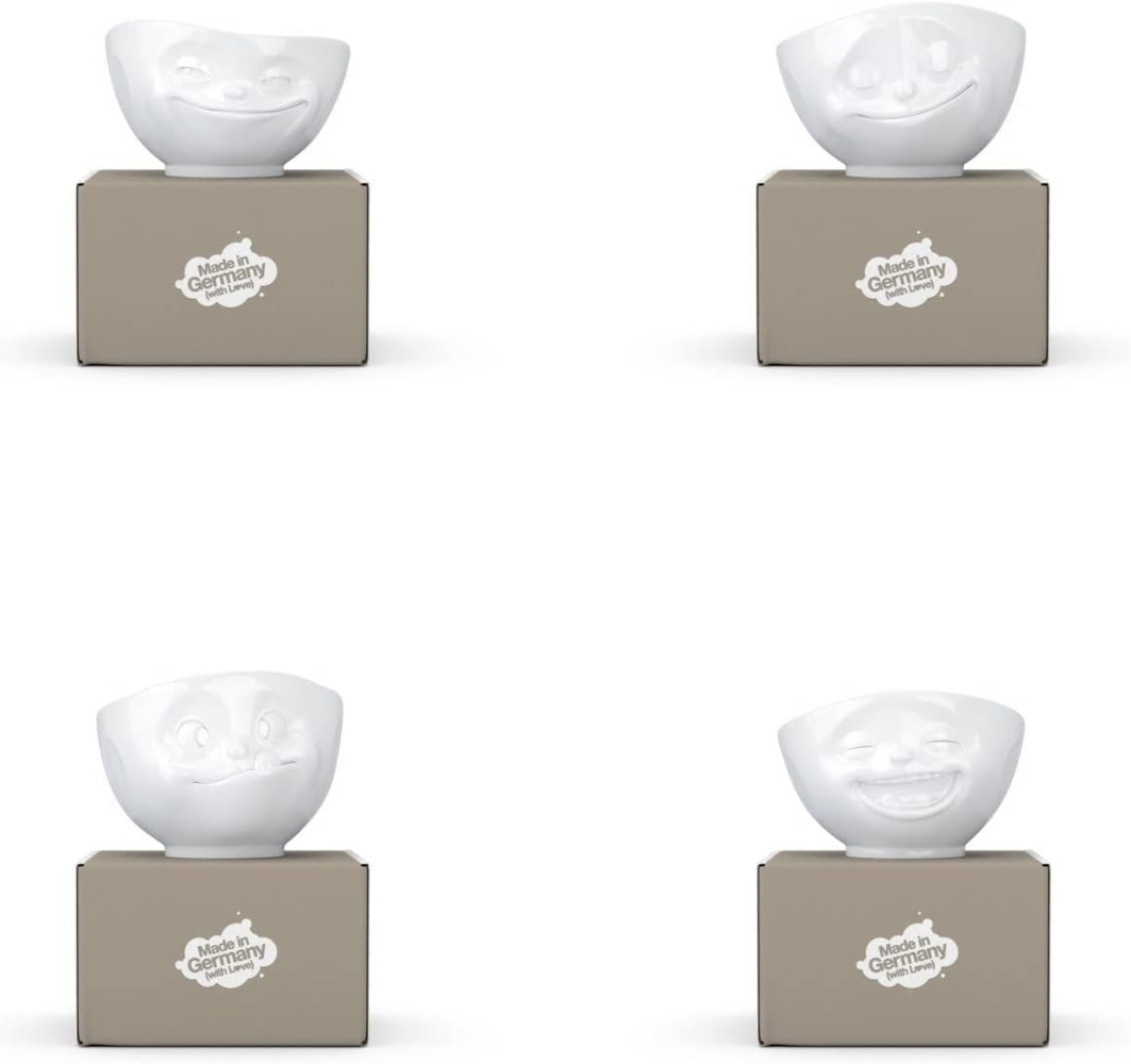 Schmunzel Schale lachend in weiß 1000ml Bild 1