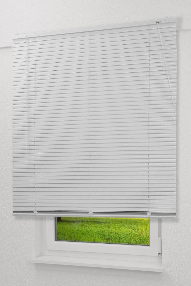 Qualitätsalujalousie 25mm in Reinweiß in den Maßen (B x H) 80cm * 130cm Bild 1