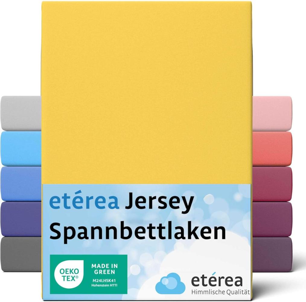 etérea Comfort Jersey Spannbettlaken Gelb 140x200 cm - 160x200 cm Bild 1