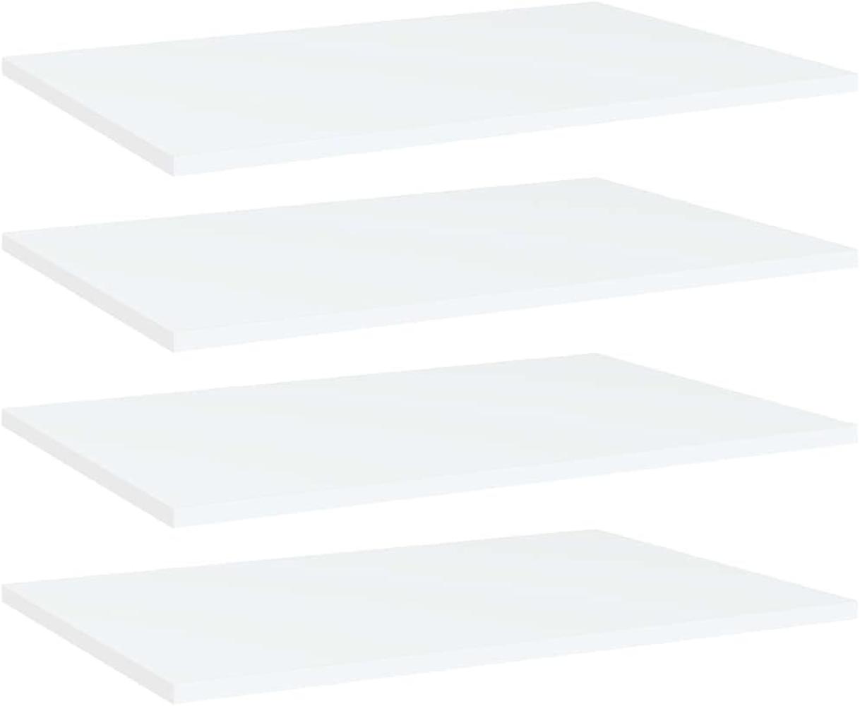 vidaXL Bücherregal-Bretter 4 Stk. Weiß 60x40x1,5 cm Holzwerkstoff 805250 Bild 1