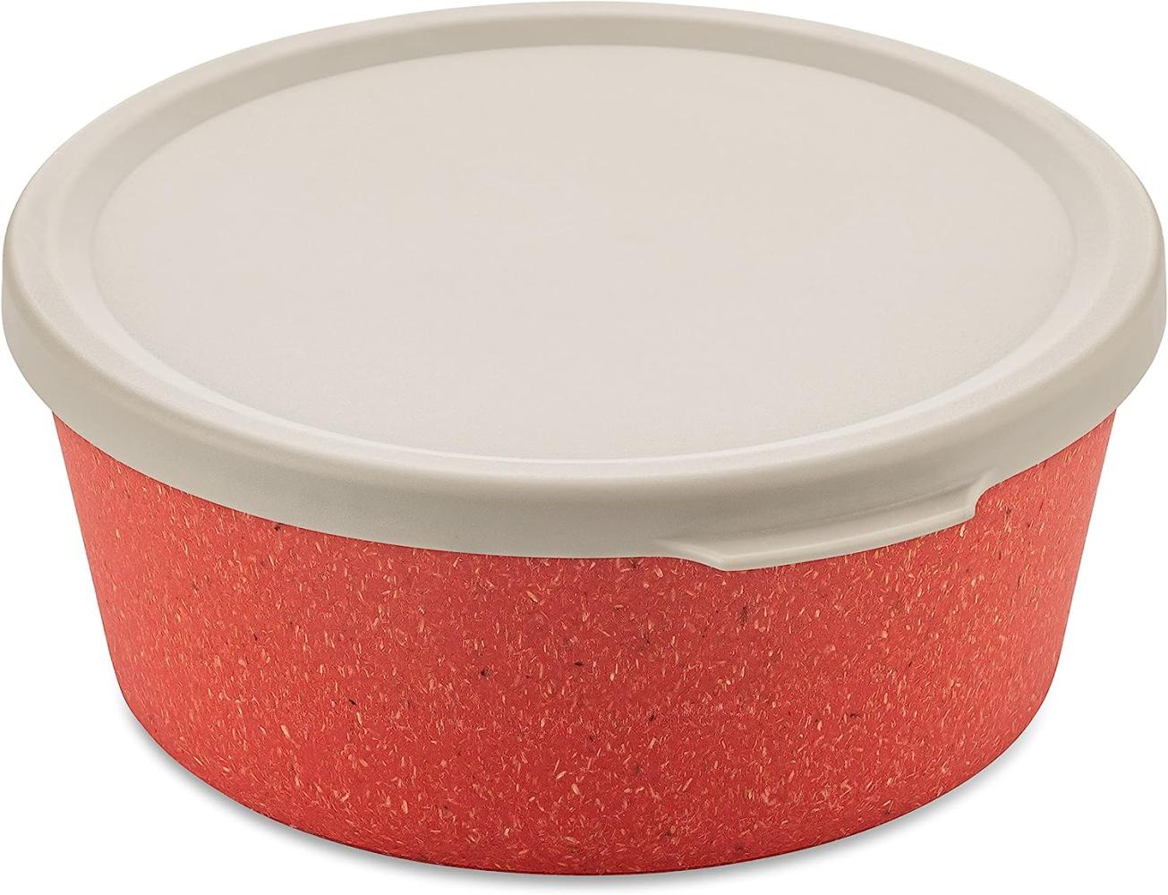 Koziol Schale Connect Bowl Mit Deckel, Schüssel, Kunststoff-Holz-Mix, Nature Coral, 890 ml, 7271704 Bild 1