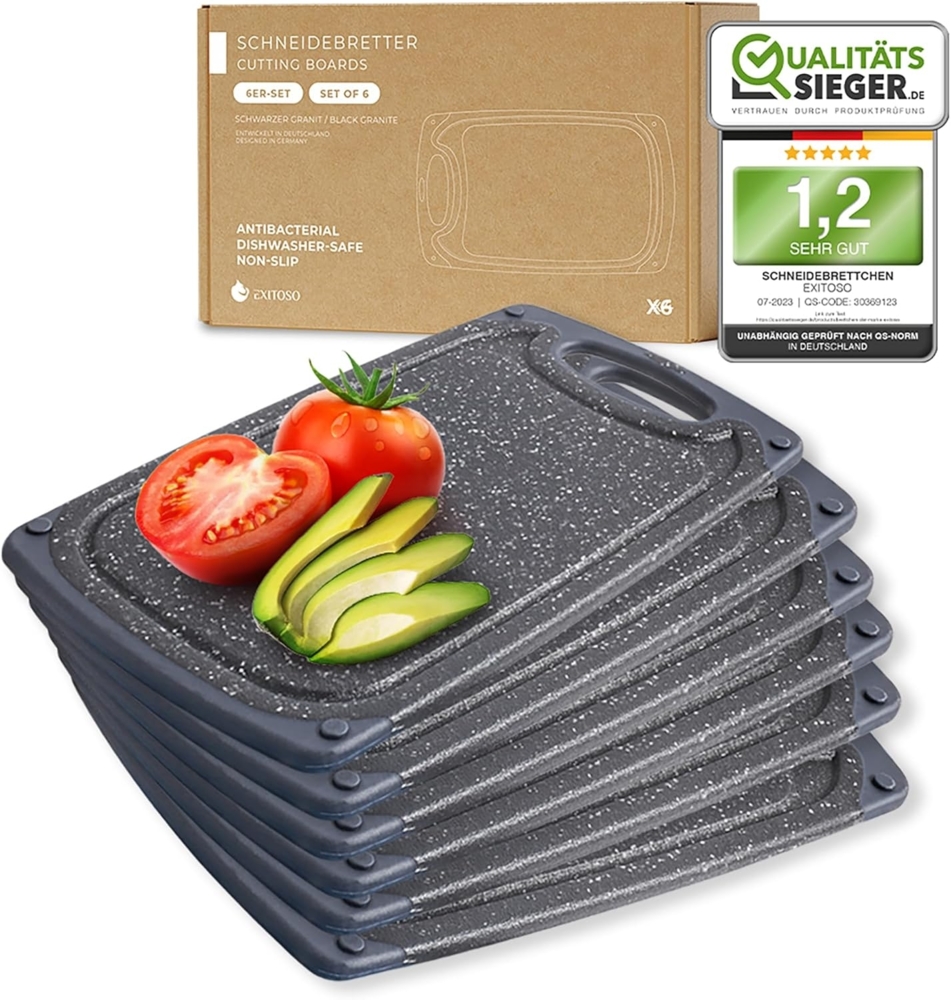 Exitoso Schneidebrett Exitoso Small Cutting Board Set, (6-St), ANTIBAKTERIELL Bild 1